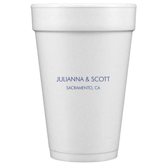 Small Text Styrofoam Cups